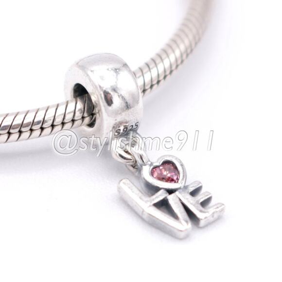 Authentic PANDORA LOVE Dangle - 791253CZS - Picture 1 of 11